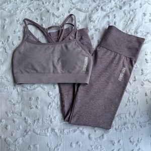 Gymshark Adapt Marl Seamless Matching Set in Purple